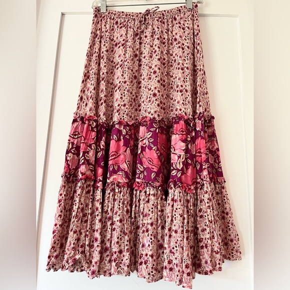 Spell Pink Floral Maxi Skirt - Picture 5 of 5